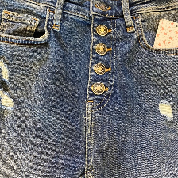 - NWT Free People Sabrina Ripped High Waisted Crop Skinny Jeans - Picture 5 of 10